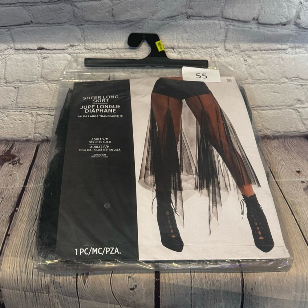 Amscan Women’s Black Sheer Long Costume Skirt